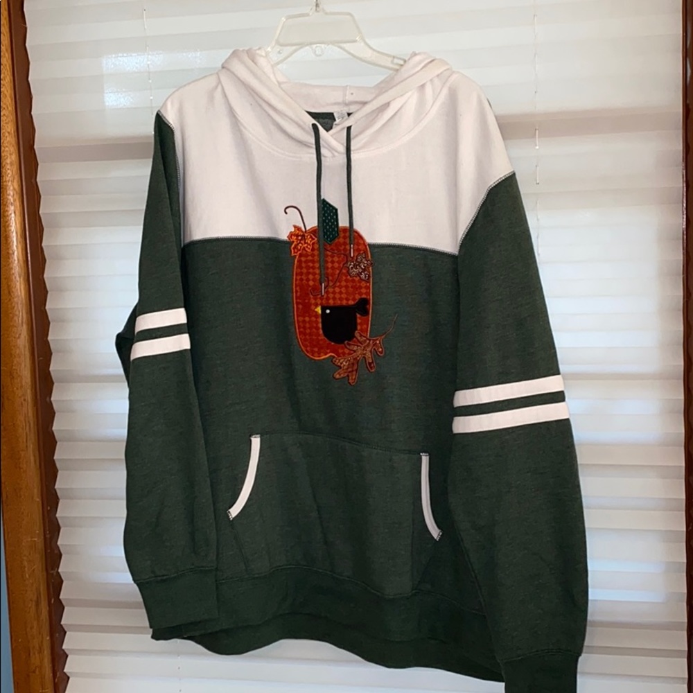 Fall-themed hoodie, size 4x.
